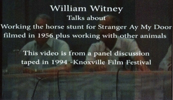 stranger at my door, william witney, knoxville film festival